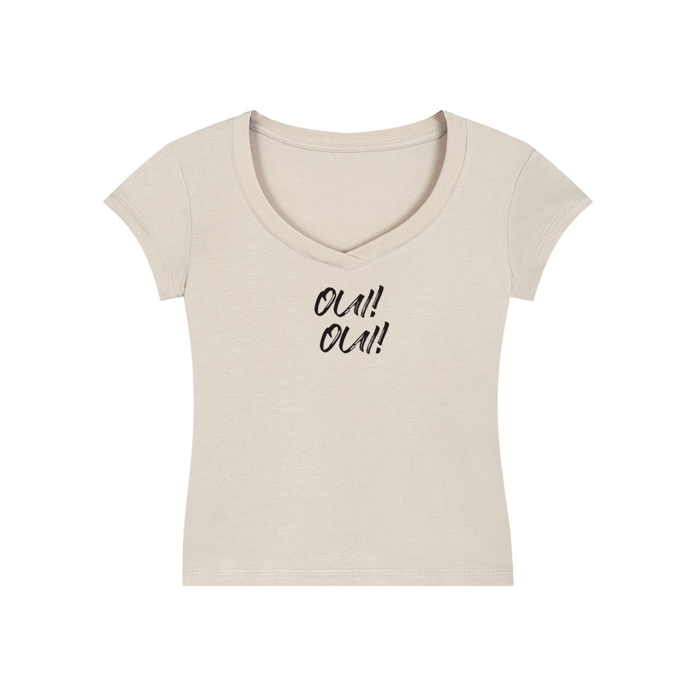 "oui oui" Essential V-Neck Bodycon T-Shirt