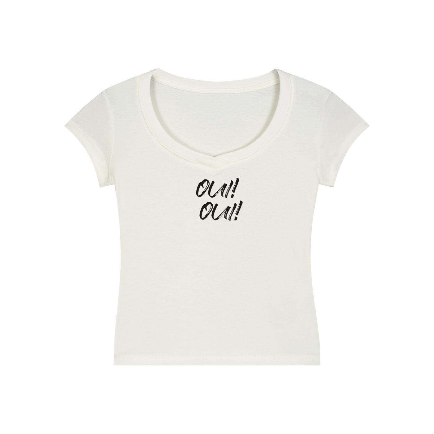 "oui oui" Essential V-Neck Bodycon T-Shirt