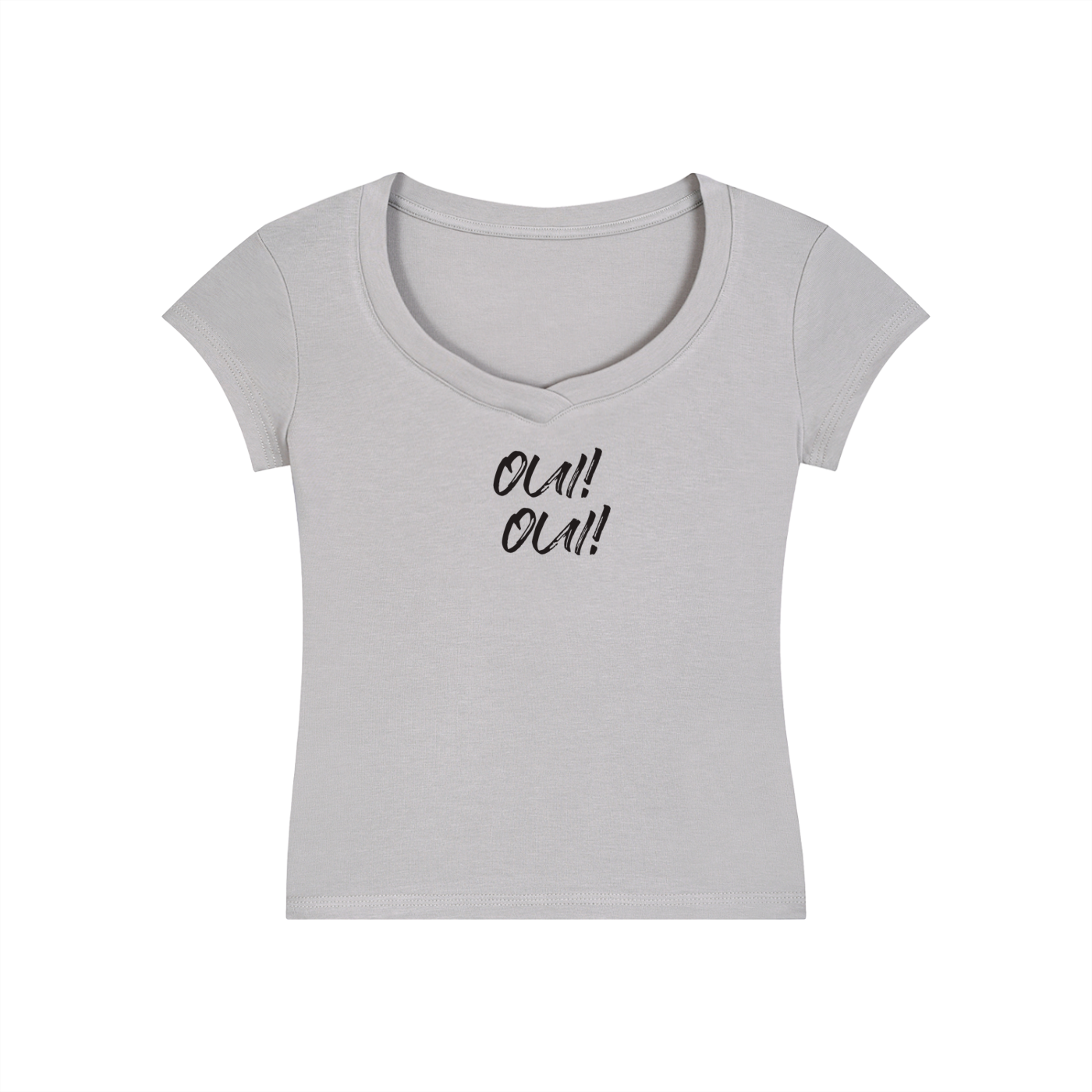 "oui oui" Essential V-Neck Bodycon T-Shirt
